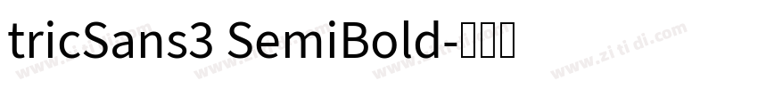 tricSans3 SemiBold字体转换